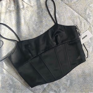 Jason Wu Black Corset Crop